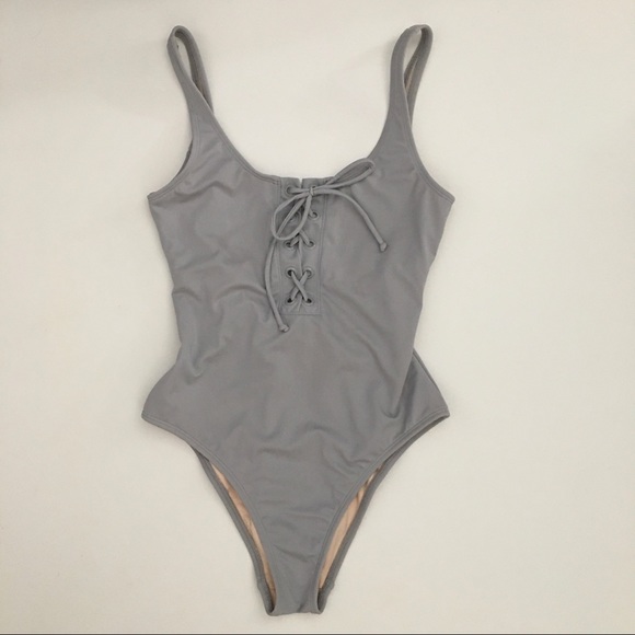 Corset Style Lace Up Swimsuit Sz Xs